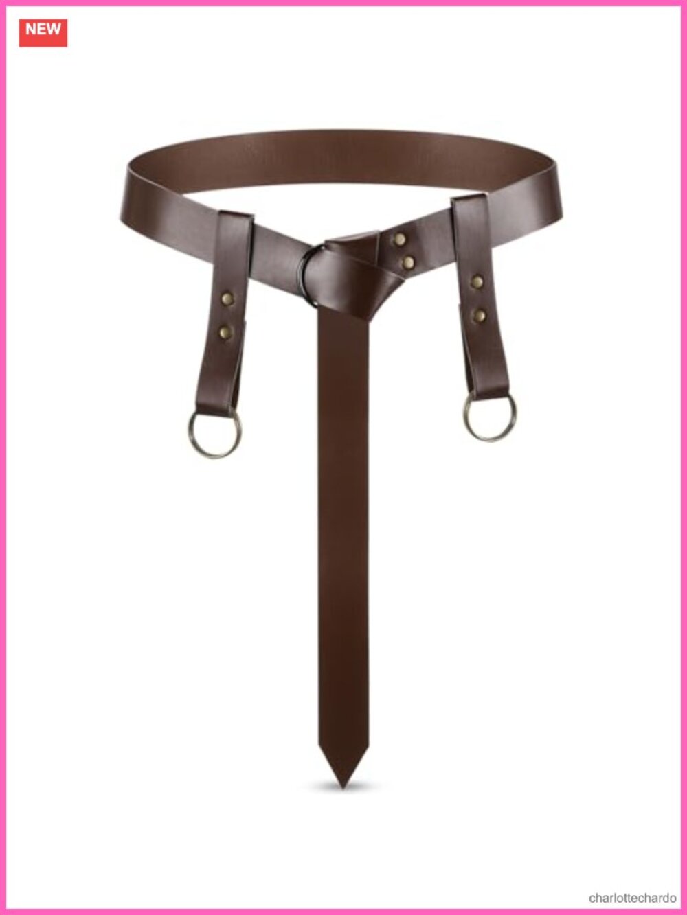 Renaissance Skirt Hikes Belt Set PU Leather Adjustable Medieval Viking Cosplay